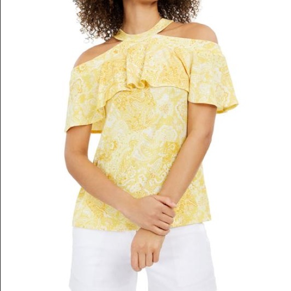 michael kors yellow top